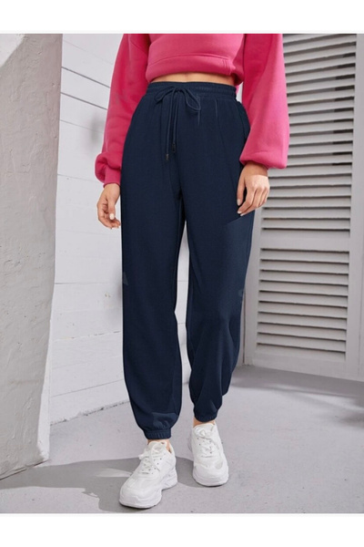 Superlife Unisex ελαστικό στη μέση και τα πόδια λεπτό παντελόνι φούτερ SPR24UEA82