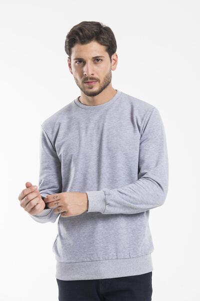 Superlife Ανδρικό φούτερ Superlife με λαιμόκοψη κανονική εφαρμογή, λεπτό φούτερ Spr 20k30