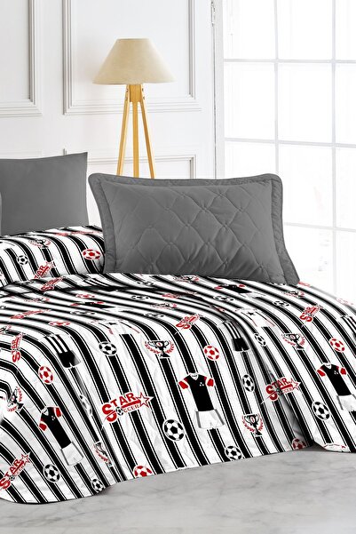 EVA Tek Kişilik Kapitoneli Taraftar Desenli Çok Amaçlı Yatak Örtüsü Ve Koltuk/kanepe Örtüsü 155 X 230 Cm