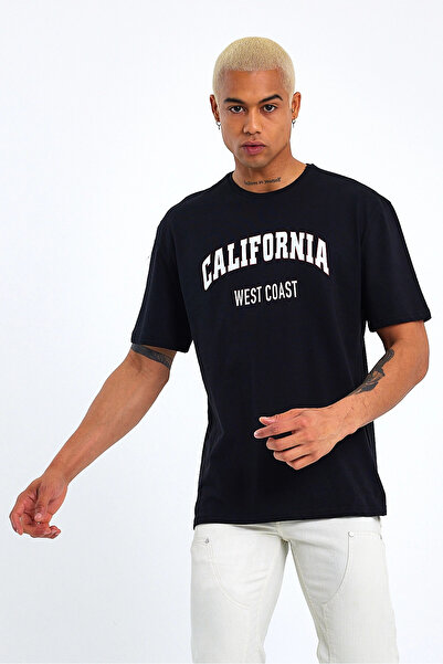Superlife Ανδρικό T-shirt με λαιμόκοψη με λεπτή εφαρμογή California με στάμπα Spr21y22