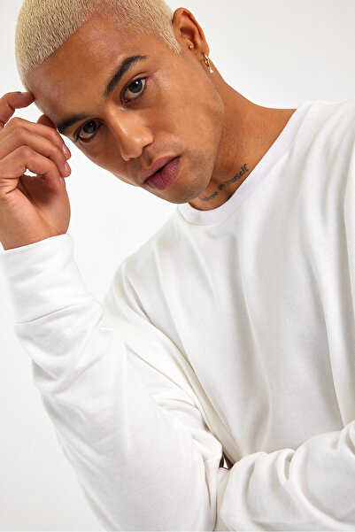 Superlife Ανδρικό φούτερ Superlife με λαιμόκοψη κανονική εφαρμογή, λεπτό φούτερ Spr 20k30