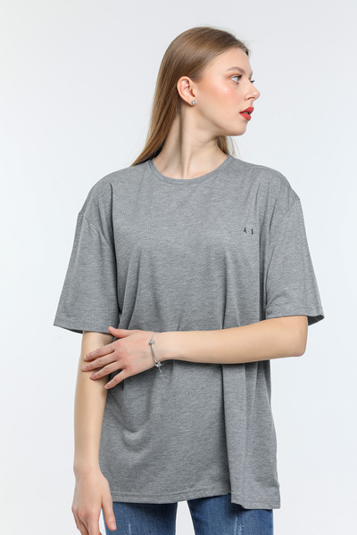 Superlife Γυναικείο T-shirt με λαιμόκοψη με κανονική εφαρμογή με στάμπα αέρα Spr21yk23