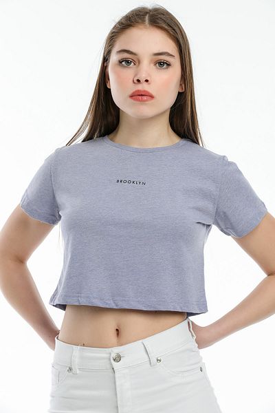 Superlife Γυναικείο T-shirt με λαιμόκοψη με κανονική εφαρμογή Brookyn printed T-shirt Spr21y14