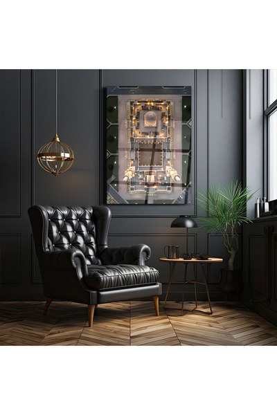 PoyKilArt Cam Tablo - Kuş Bakışı Manzara - Duvar dekorasyonu - Ofis dekorasyo...