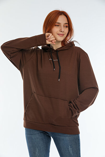 Superlife Дамски суичър с качулка и щампа Brooklyn - Spr22Swk161