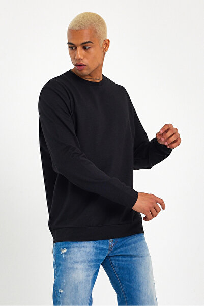 Superlife Ανδρικό φούτερ Superlife με λαιμόκοψη κανονική εφαρμογή, λεπτό φούτερ Spr 20k30