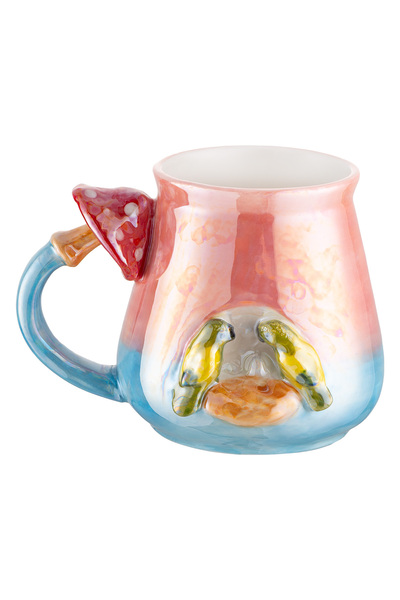 İSTANBUL PORSELEN Pink Istanbul Porcelain Tropical Mug 400 ml