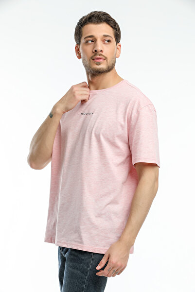 Superlife Ανδρικό μπλουζάκι με λαιμόκοψη πλήρωμα υπερμεγέθη Fit Brooklyn printed T-shirt Spr21y27