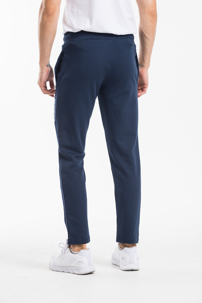 Superlife Чоловічі штани з регулярним/нормальним кроєм, гумова талія, принт «Бруклін», тонкі спортивні штани 24EA205