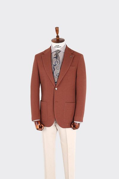 Kadir Büyükkaya Swallow Collar Men's Jacket-Kax5534S