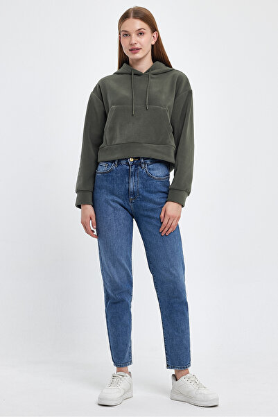 Superlife Γυναικείο φούτερ με κουκούλα Softech Fleece με τσέπη καγκουρό spr24pwk98