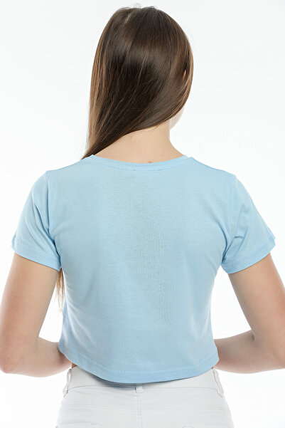 Superlife Γυναικείο Πλεκτό T-Shirt Crop Spr21y13
