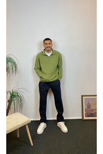 Superlife Men's 3-Thread Half-Zip Kangaroo Pocket Sweatshirt Spr24Sw22