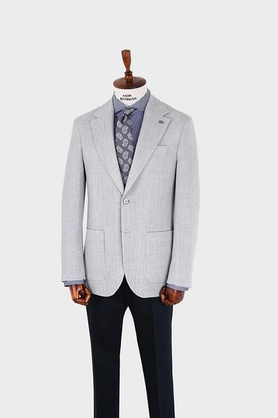 Kadir Büyükkaya Swallow Collar Men's Jacket-Kax5534S