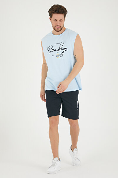 Superlife Ανδρικό μπλουζάκι με στάμπα Brooklyn με κανονική εφαρμογή Superlife Spr22ts115