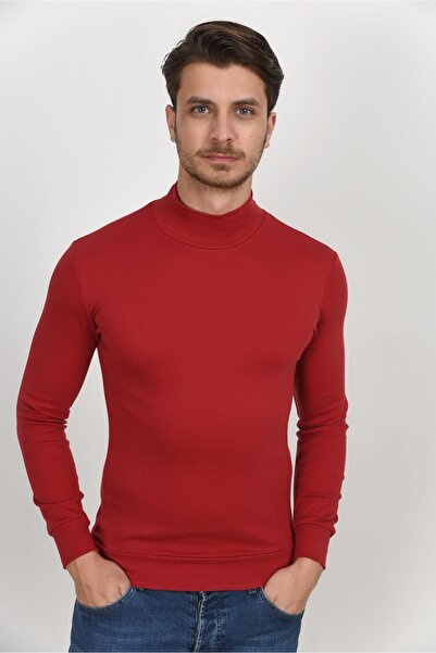 Superlife Ανδρικό φούτερ με πάχος κόκκινου χρώματος - Superlife 2019 K20 Model