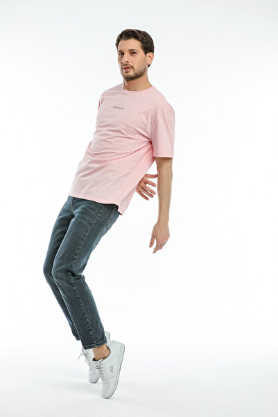 Superlife Ανδρικό μπλουζάκι με λαιμόκοψη πλήρωμα υπερμεγέθη Fit Brooklyn printed T-shirt Spr21y27