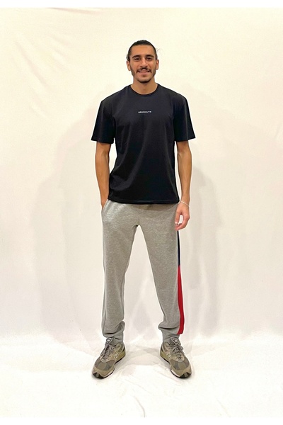 Superlife Ανδρικό παντελόνι φόρμας με 3 κλωστές Ga συνδυασμός υφασμάτων SPR24EA74