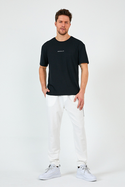 Superlife Ανδρικό παντελόνι με κανονική εφαρμογή Broklyn Printed Thin Sweat Spr 203