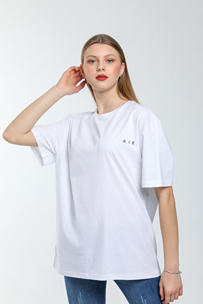 Superlife Women's Crew Neck Regular Fit Air Printed T-Shirt Spr21yk23