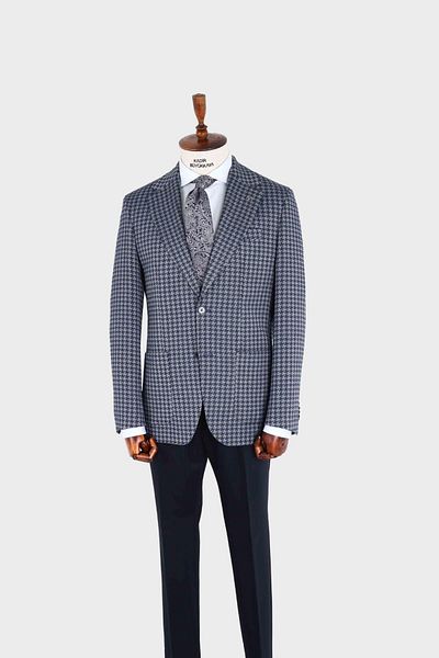 Kadir Büyükkaya Swallow Collar Men's Jacket-Kax5529S