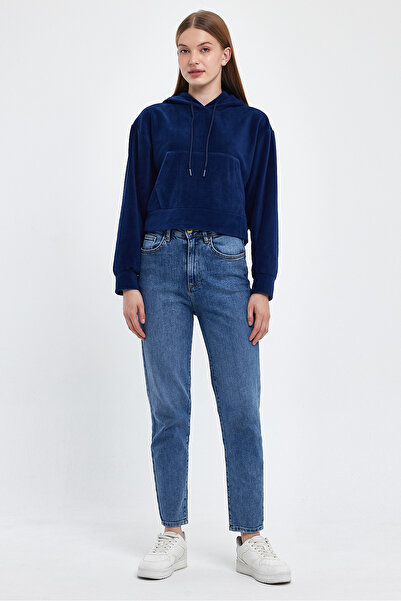 Superlife Γυναικείο φούτερ με κουκούλα Softech Fleece με τσέπη καγκουρό spr24pwk98