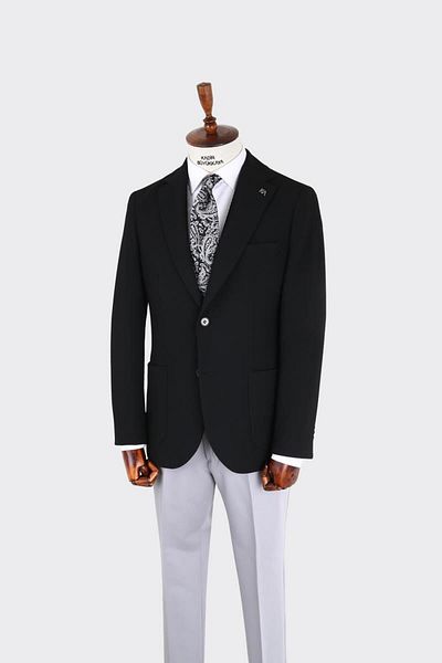 Kadir Büyükkaya Swallow Collar Men's Jacket-Kax5117S