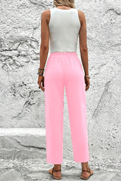 Superlife Γυναικείο παντελόνι με ελαστική μέση καρότο SPR24EA86