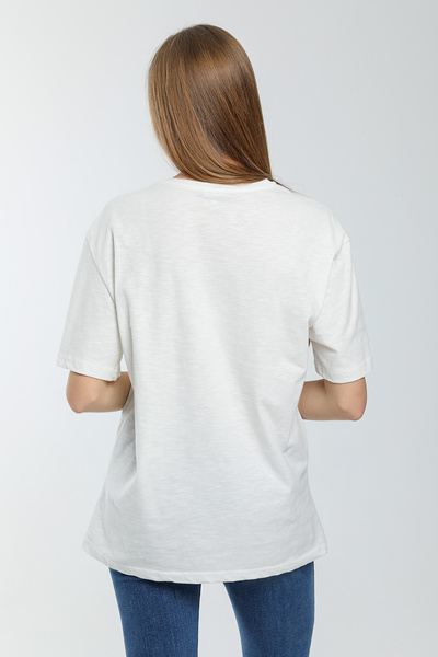 Superlife Γυναικείο μπλουζάκι με λαιμόκοψη Oversize SPR24TSk110