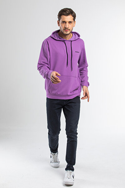 Superlife Ανδρικό φούτερ με κουκούλα Superlife με μακρυμάνικο εμπριμέ στενή ε...