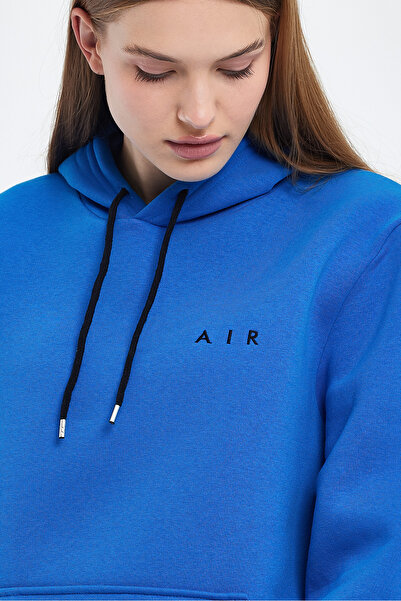 Superlife Жіноча кофта з капюшоном, зручна, з флісовою підкладкою, 3 нитки, з вишивкою Air, Swetashırt spr24swK07