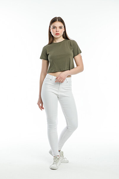 Superlife Γυναικείο Πλεκτό T-Shirt Crop Spr21y13