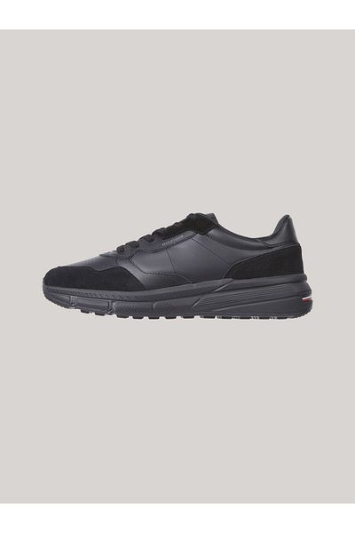 Tommy Hilfiger Erkek Süet Detaylı Rahat Yüksek Taban Siyah Sneaker FM0FM05216-BDS