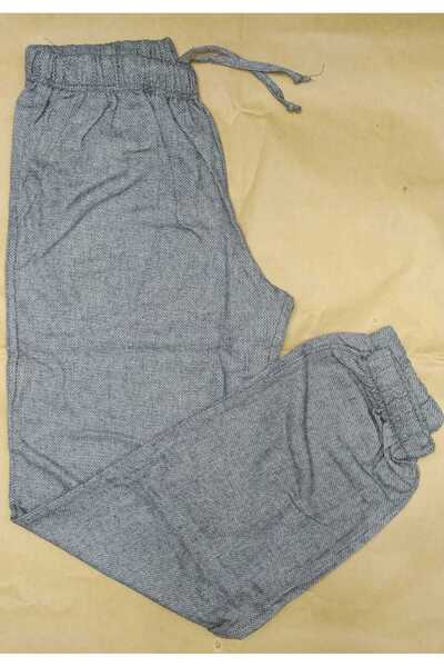 Erse POPLİN FLANEL DOKUMA   PAÇA  LASTİKLİ TEK ALT PANTOLON PİJAMA  0808