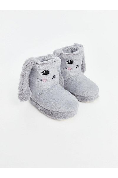 LC Waikiki LCW STEPS Κοριτσίστικες βελούδινες μπότες για το σπίτι με φιγούρα κουνελιού