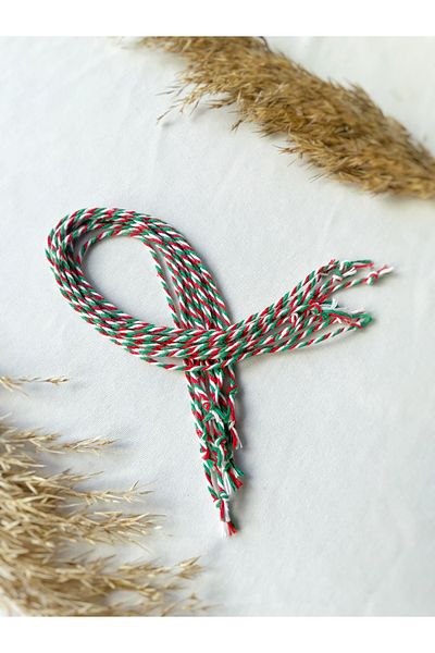 Atölye Merdiven 10Pcs Christmas Luck / Wishes Bracelet Gift Cotton String (No Allergy)