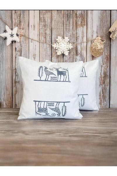 TheBohoHomeDecor سلسلة الأساطير - غطاء وسادة مزخرف من الكتان العضوي