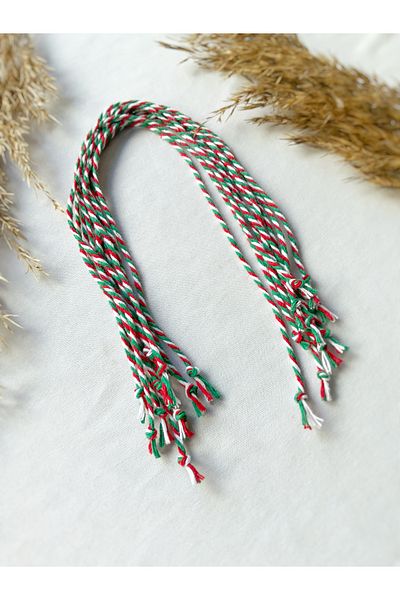 Atölye Merdiven 10Pcs Christmas Luck / Wishes Bracelet Gift Cotton String (No Allergy)