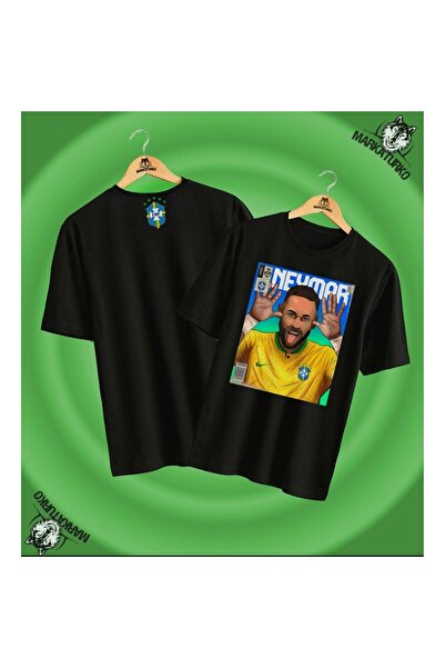 MarkaTurko Neymar JR baskılı Forma unisex Özel Tasarım Pamuklu T-shirt 2606-27ç