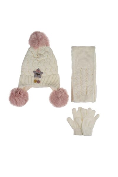 Kitti 1-4 Years Girl Beret Scarf Gloves Set