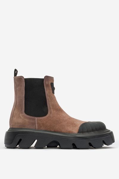 MARCOMEN Men's Chelsea Boots with Thick Soles - Real Leather, Mc 20322, Mink