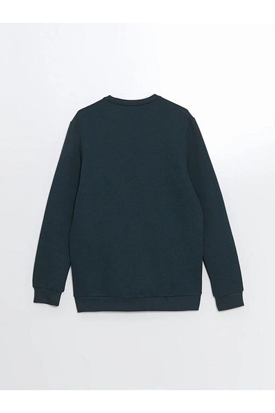 LC Waikiki Lcwaikiki Classic Dark Oil Crew Neck Long Sleeve Men's Sweatshirt