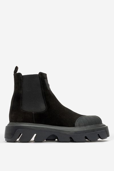 MARCOMEN Men's Thick Sole Chelsea Casual Boots Real Leather Mc 20322 Black