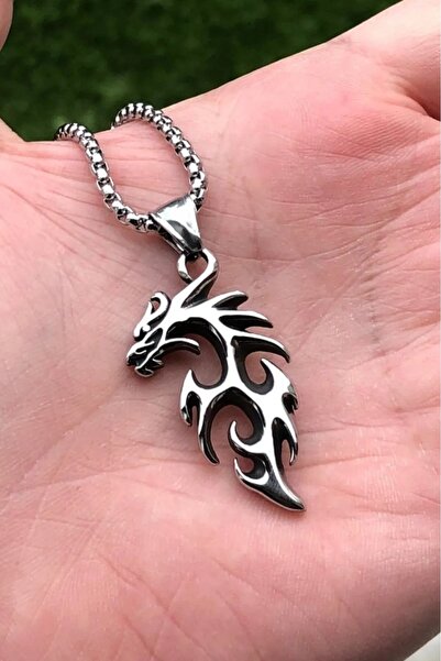 Herşey Nota Gotik Kurukafa Ejderha  Viking Pentagram Kararmaz  Paslanmaz Vint...