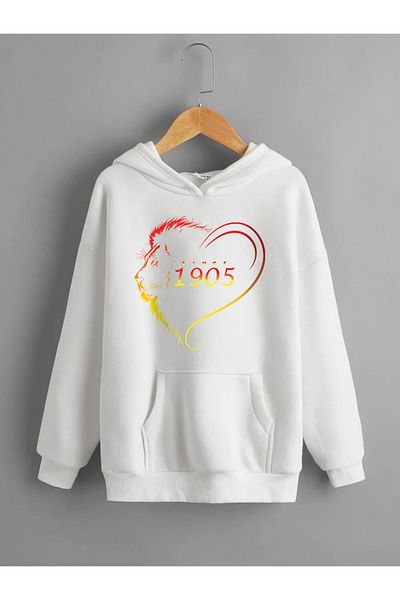 swOzz Lion Mane Yellow Red Fan Sweatshirt Unisex Oversize Hoodie