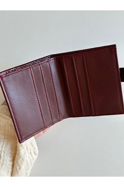 Boutiquehaki Patent Leather Wrinkled Bunny Wallet - Card Holder Detailed