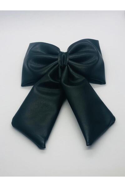 İnDerin ΜΑΥΡΟ ΔΕΡΜΑΤΙΝΟ ΦΙΟΥΝΤΙΚΟ ΚΛΙΠ ΜΑΛΛΙΩΝ ΜΕΓΑΛΟ ΜΕΓΕΘΟΣ