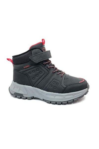 Kids Club Shoes Cool Harvey Unisex Παιδικές Μπότες - Ορθοπεδική Αντιολισθητική Σόλα, ΜΑΥΡΗ