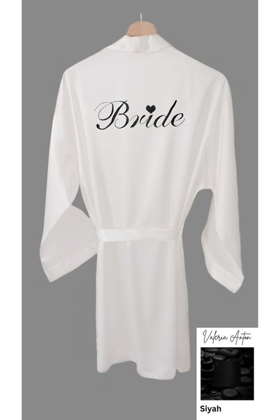 Valeria Anton Bride Dressing Gown Heart Embroidered Bridal Dressing Gown