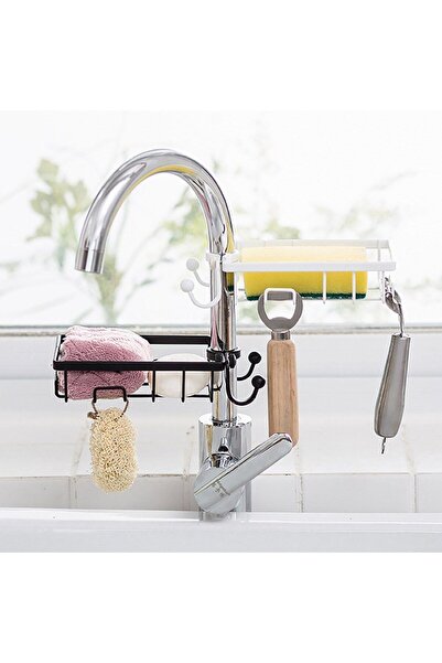 Hombak Suport pentru săpun și burete din oțel inoxidabil, fixabil la robinetu...